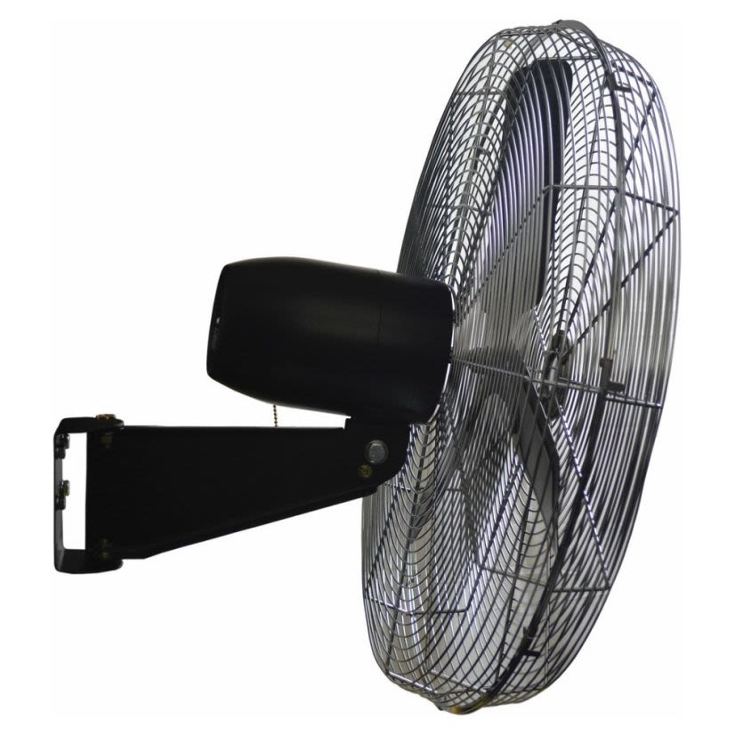 TPI CACU24W 1-Phase Standard Air Circulator, 24 in Blade, 3400 cfm High, 3100 cfm Medium, 2800 cfm Low Flow Rate, 120 V AC, 2.3 A